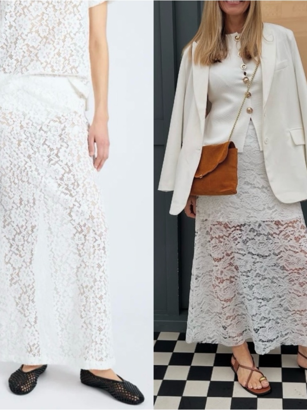 NWOT Proenza Schouler Jasmine White Lace Maxi Skirt Sheer Lined EffortlessChic 4
